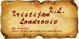 Kristijan Londrović vizit kartica